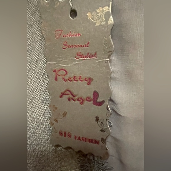 Pretty Angel Size Large grey two toned silk and polyester combo. Dress. NWT - Picture 13 of 16